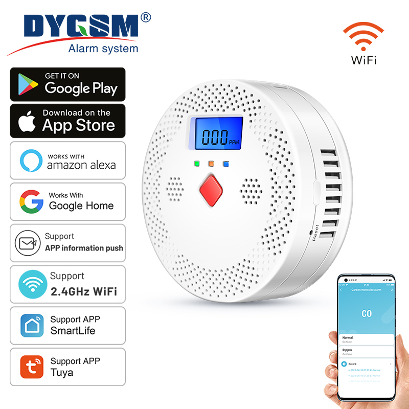 Tuya WiFi akıllı karbon monoks - Co Detector Plug incelemesi ve fiyatı