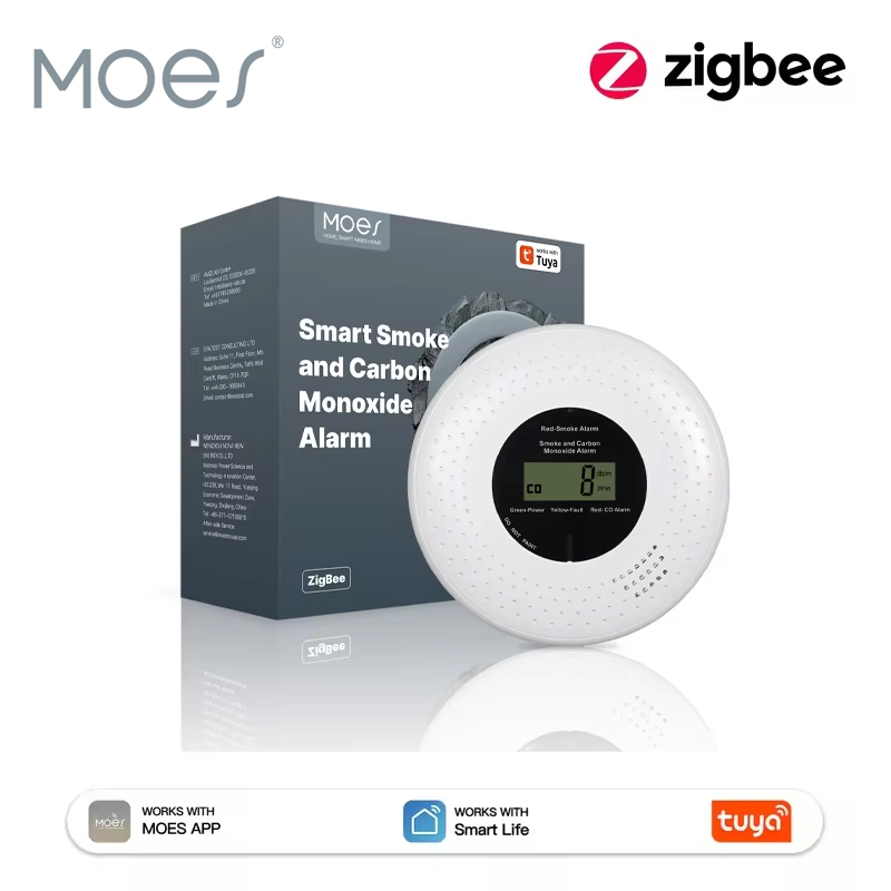 MOES Tuya ZigBee Duman ve Karb - Co Detector Plug incelemesi ve fiyatı