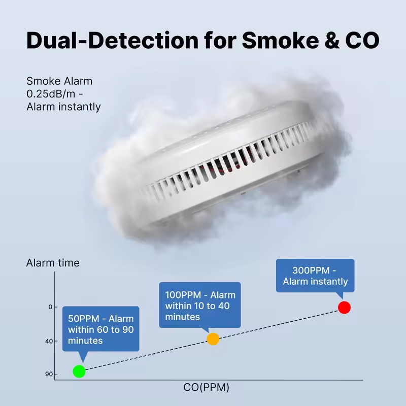 MOES Tuya ZigBee Duman ve Karb - Co Detector Plug incelemesi ve fiyatı